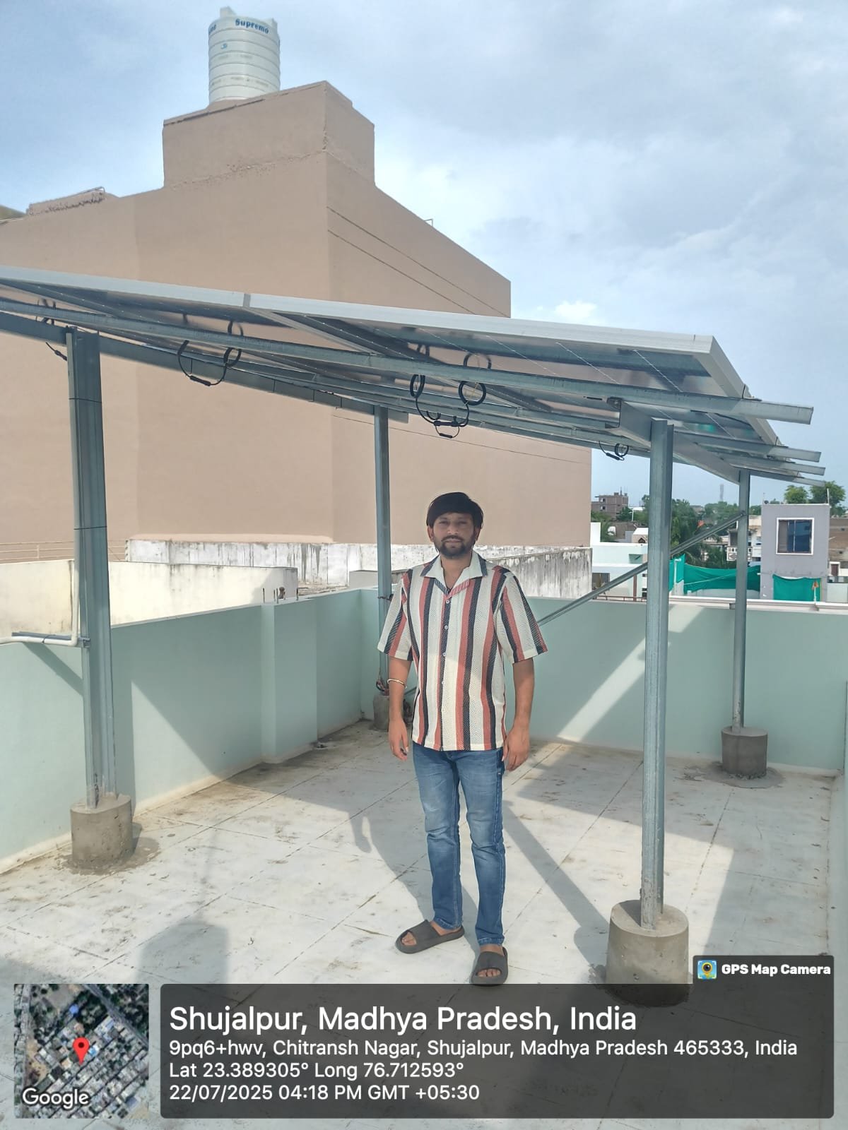 SolarShakty solar customer in Shujalpur