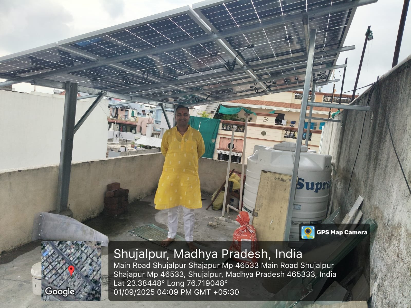 SolarShakty solar customer in Shujalpur